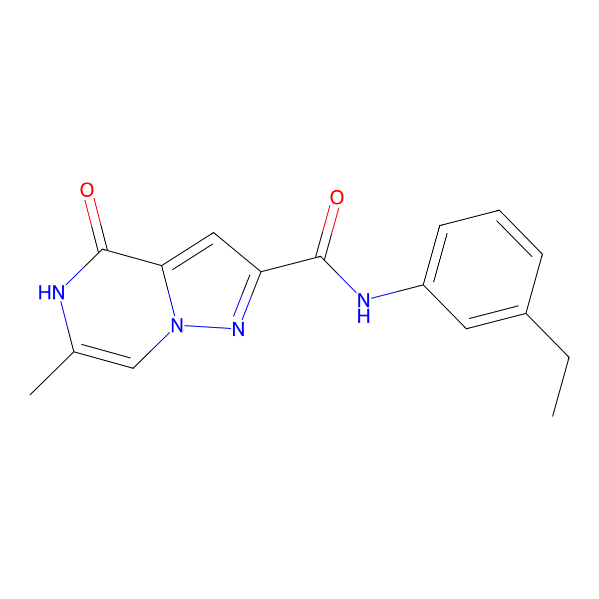 N-(3-ethylphenyl)-6-methyl-4-oxo-4,5-dihydropyrazolo[1,5-a]pyrazine-2-carboxamide molecular structure, CAS 1798525-26-4
