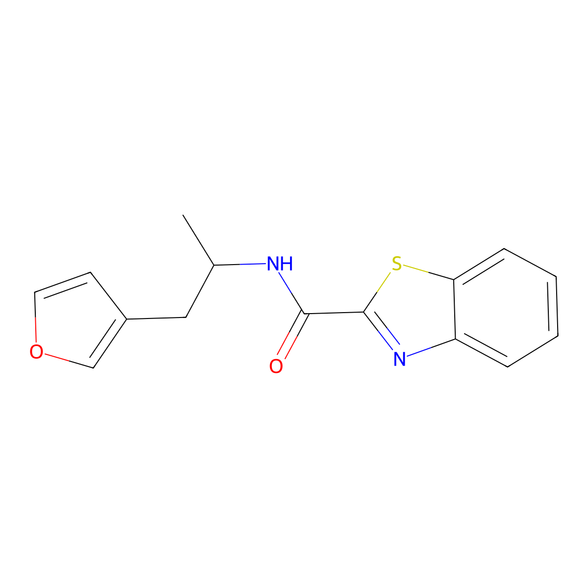 N-(1-(furan-3-yl)propan-2-yl)benzo[d]thiazole-2-carboxamide molecular structure, CAS 1798525-66-2