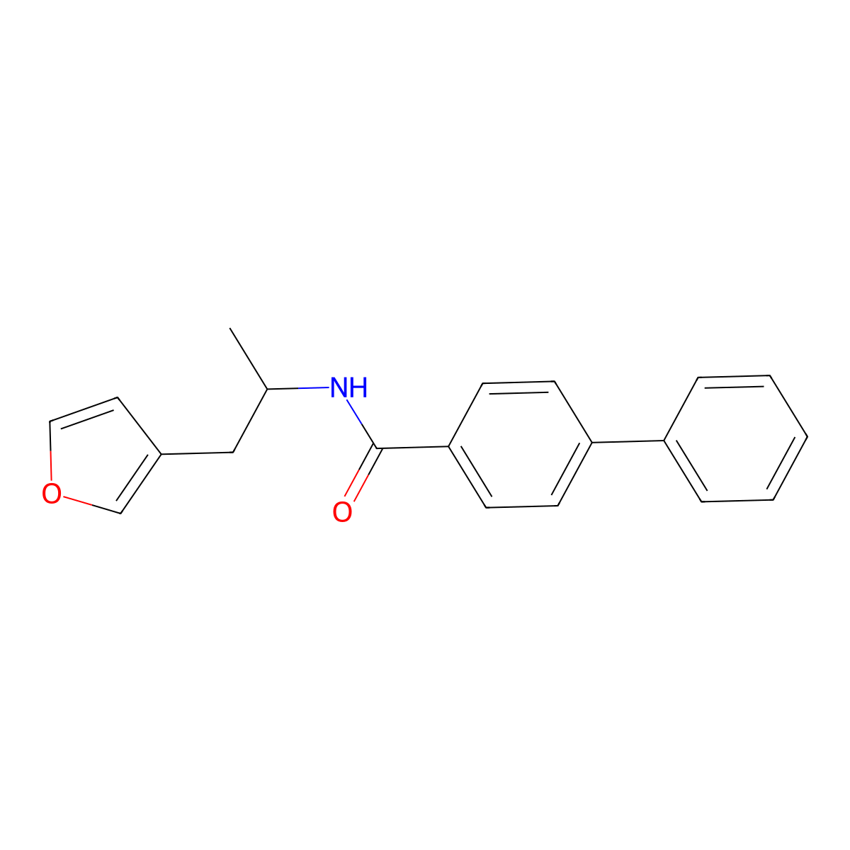N-[1-(furan-3-yl)propan-2-yl]-[1,1'-biphenyl]-4-carboxamide molecular structure, CAS 1798525-74-2