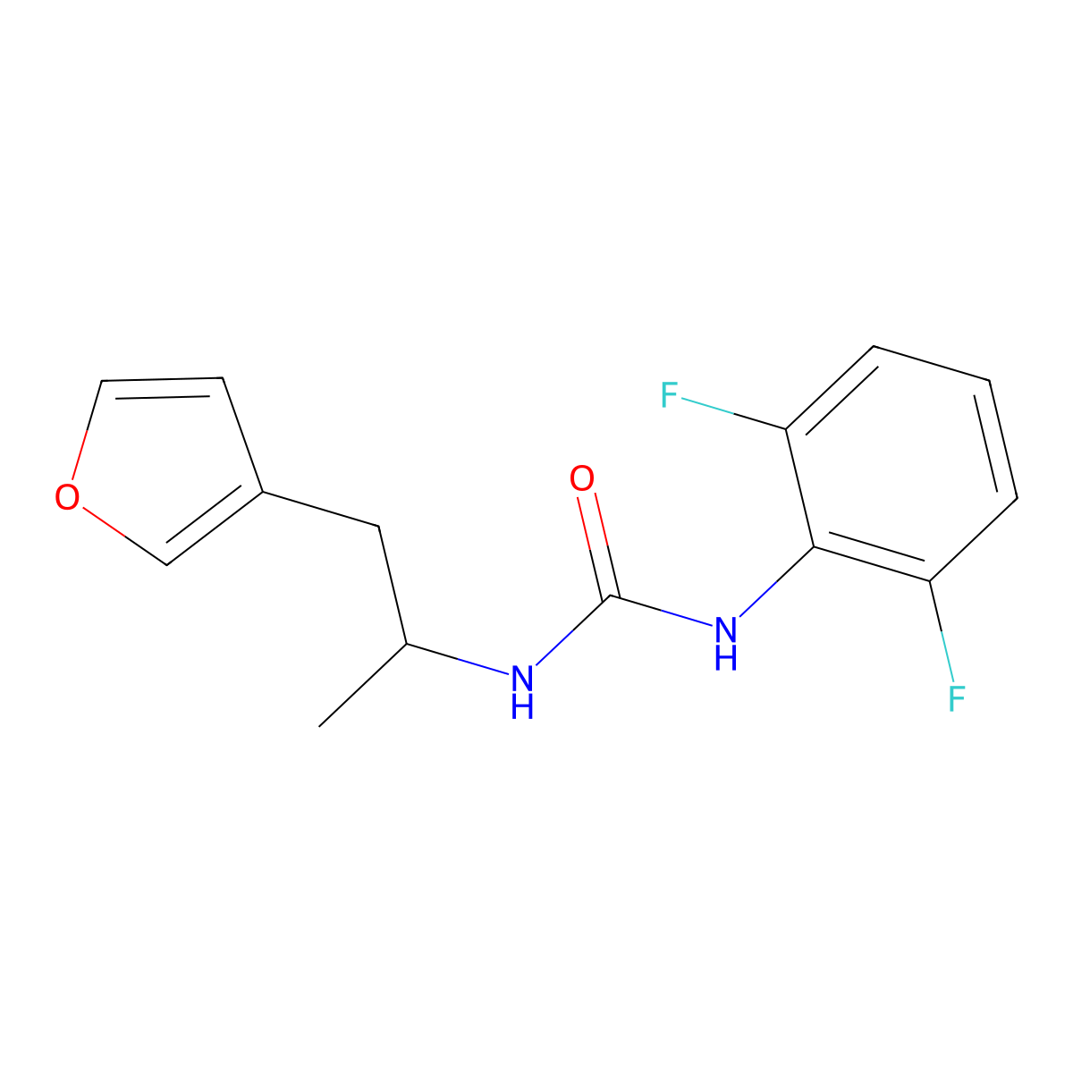 1-(2,6-Difluorophenyl)-3-[1-(furan-3-yl)propan-2-yl]urea molecular structure, CAS 1798525-90-2