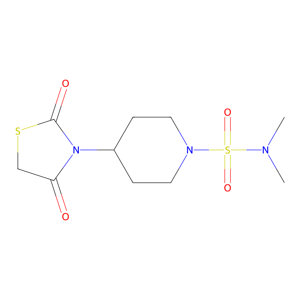 4-(2,4-dioxothiazolidin-3-yl)-N,N-dimethylpiperidine-1-sulfonamide molecular structure, CAS 1798529-13-1