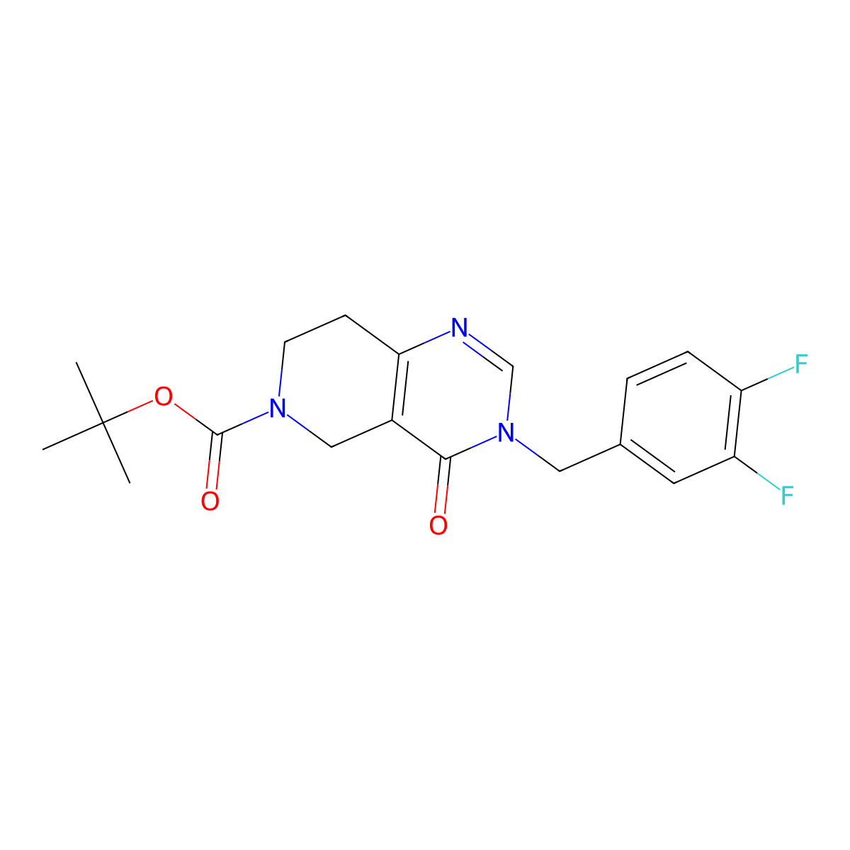 tert-butyl 3-[(3,4-difluorophenyl)methyl]-4-oxo-3H,4H,5H,6H,7H,8H-pyrido[4,3-d]pyrimidine-6-carboxylate molecular structure, CAS 1798531-26-6