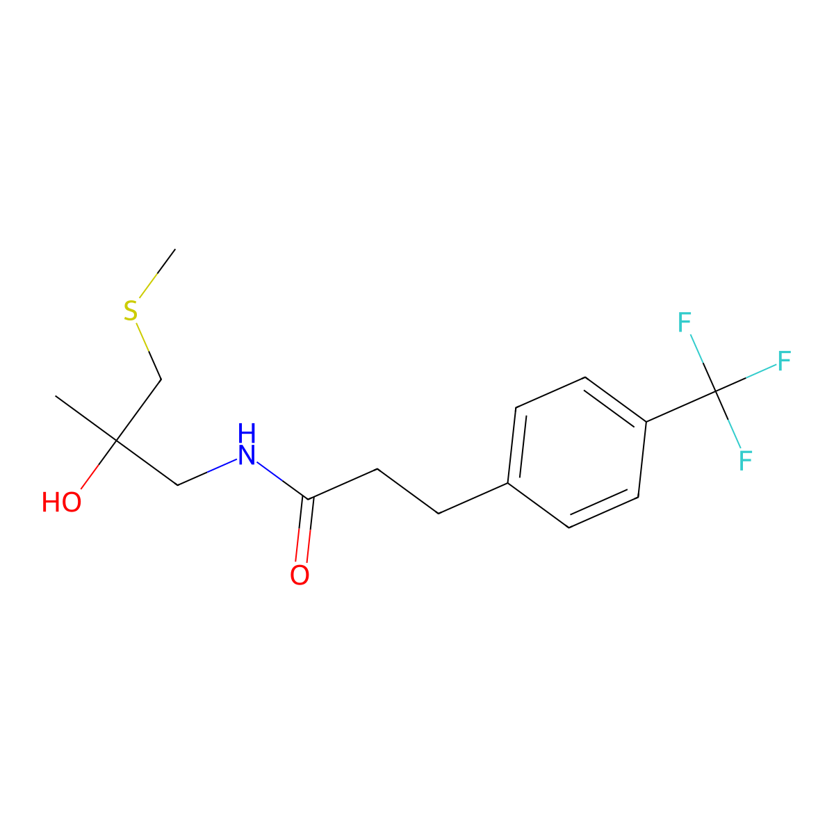 N-(2-hydroxy-2-methyl-3-(methylthio)propyl)-3-(4-(trifluoromethyl)phenyl)propanamide molecular structure, CAS 1798538-15-4