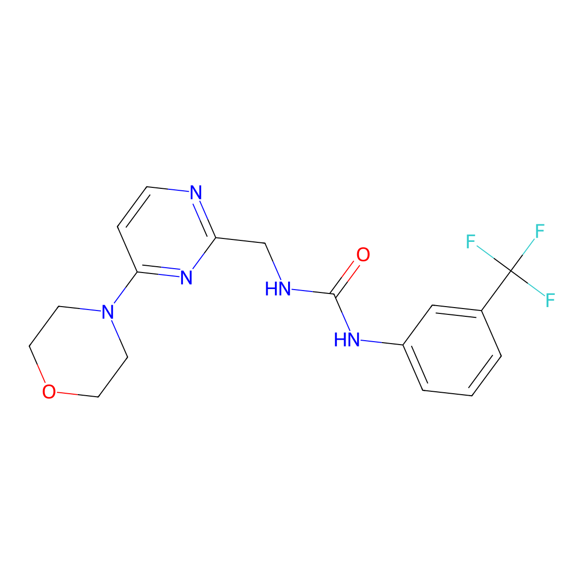 1-((4-Morpholinopyrimidin-2-yl)methyl)-3-(3-(trifluoromethyl)phenyl)urea molecular structure, CAS 1798538-72-3