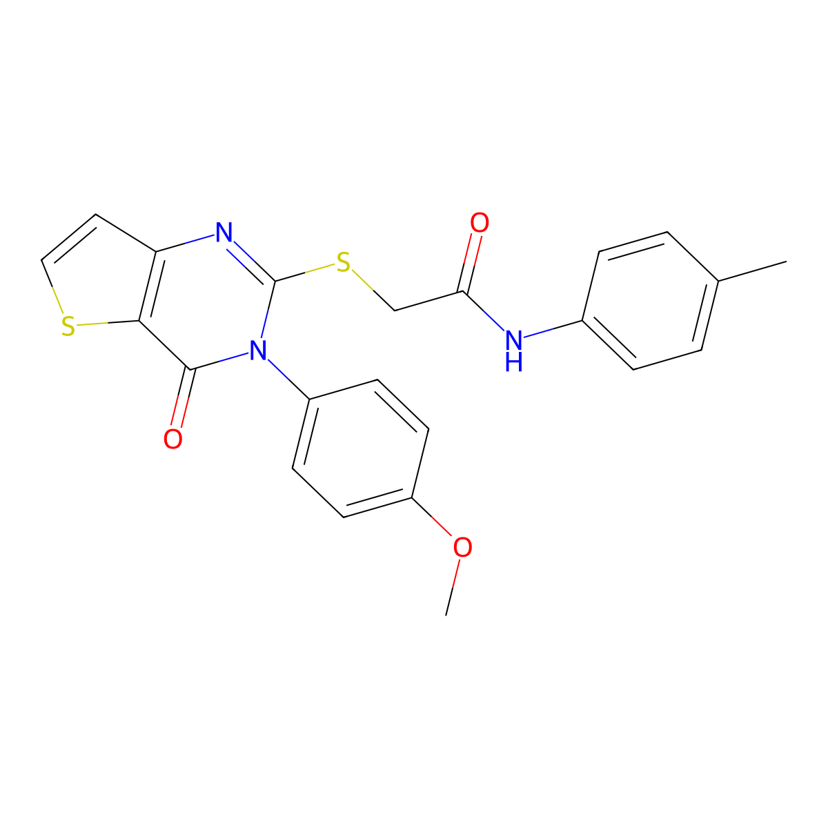 2-((3-(4-methoxyphenyl)-4-oxo-3,4-dihydrothieno[3,2-d]pyrimidin-2-yl)thio)-N-(p-tolyl)acetamide molecular structure, CAS 1798539-60-2