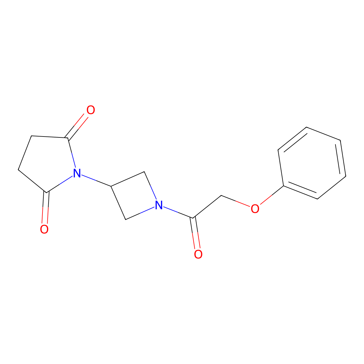 1-[1-(2-Phenoxyacetyl)azetidin-3-yl]pyrrolidine-2,5-dione molecular structure, CAS 1798540-18-7