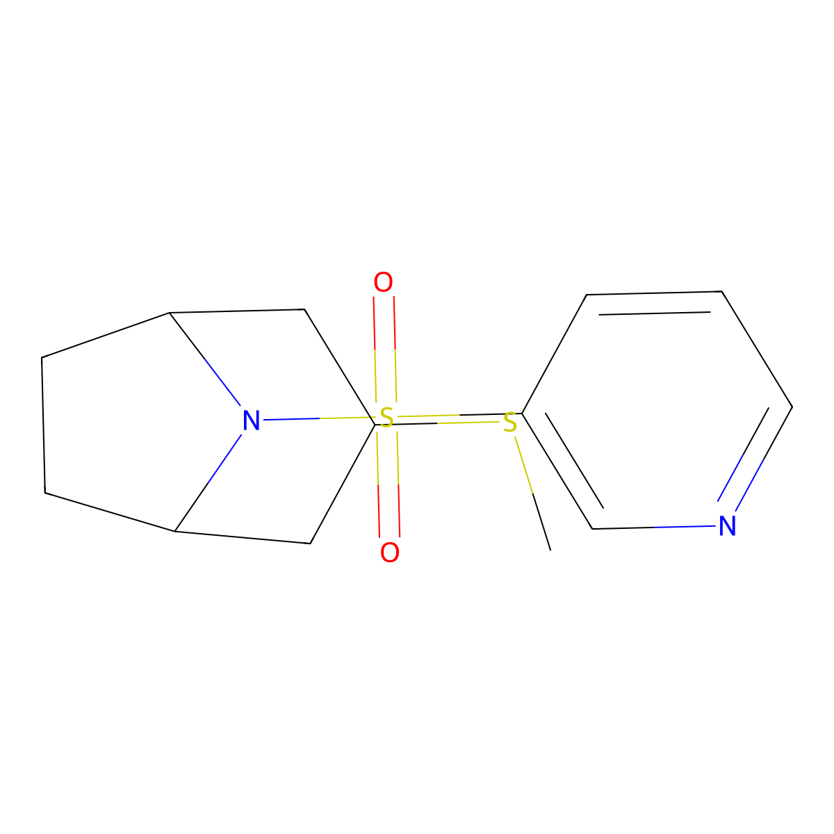 (1R,5S)-3-(methylthio)-8-(pyridin-3-ylsulfonyl)-8-azabicyclo[3.2.1]octane molecular structure, CAS 1798540-29-0