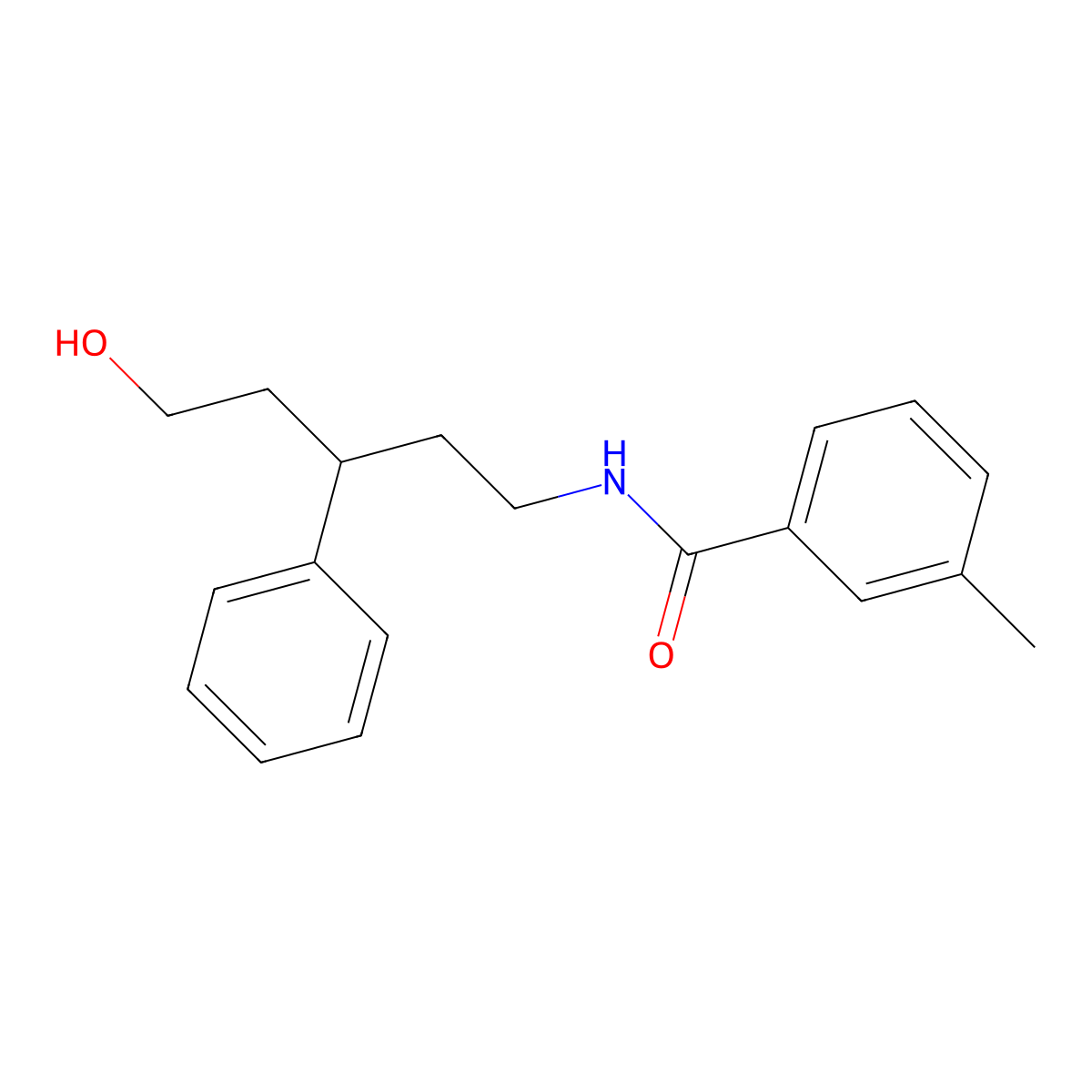 N-(5-hydroxy-3-phenylpentyl)-3-methylbenzamide molecular structure, CAS 1798540-53-0