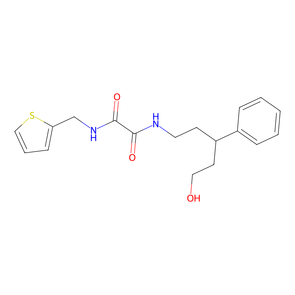 N1-(5-hydroxy-3-phenylpentyl)-N2-(thiophen-2-ylmethyl)oxalamide molecular structure, CAS 1798540-60-9