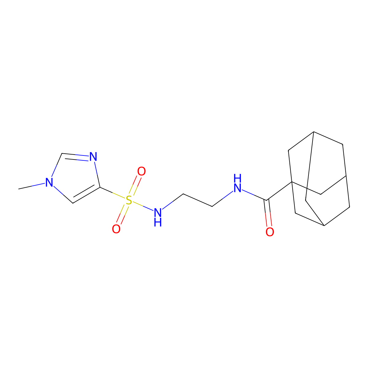 N-[2-(1-methyl-1H-imidazole-4-sulfonamido)ethyl]adamantane-1-carboxamide molecular structure, CAS 1798540-80-3