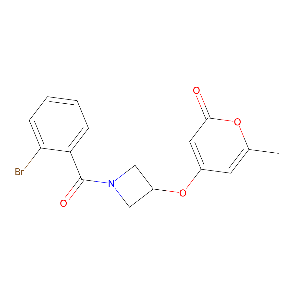 4-((1-(2-bromobenzoyl)azetidin-3-yl)oxy)-6-methyl-2H-pyran-2-one molecular structure, CAS 1798541-12-4