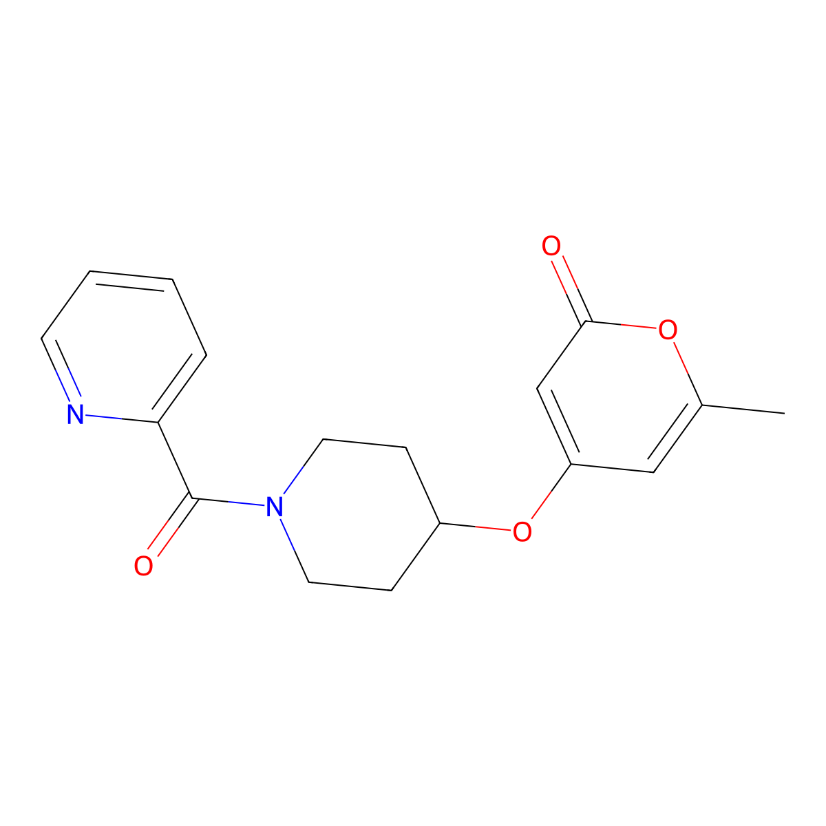 6-methyl-4-((1-picolinoylpiperidin-4-yl)oxy)-2H-pyran-2-one molecular structure, CAS 1798541-96-4