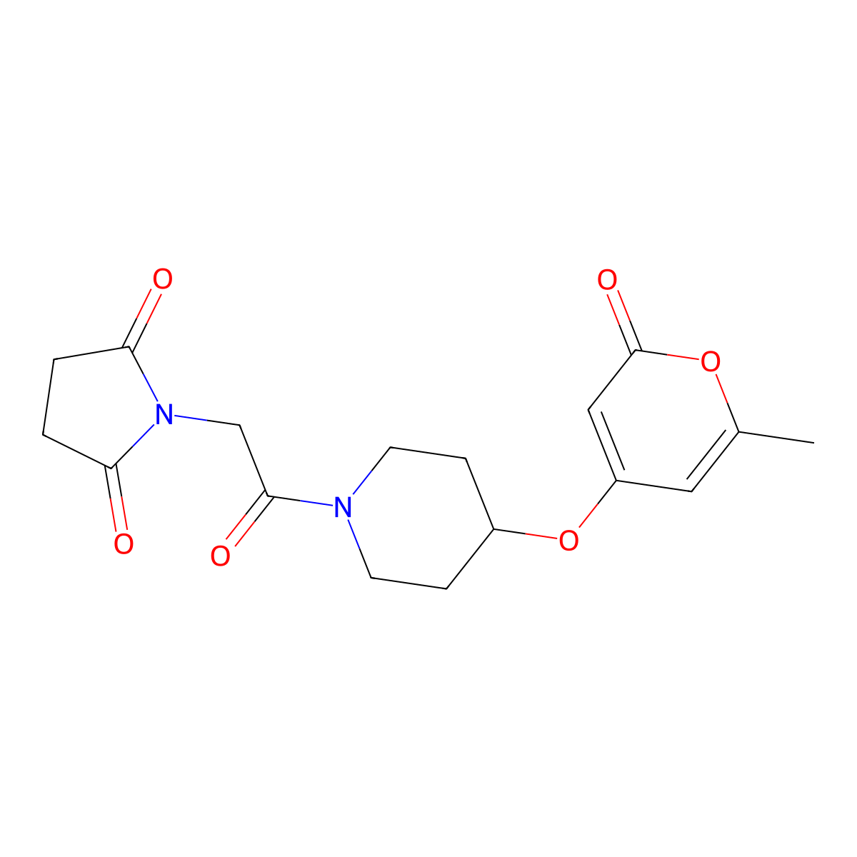 1-(2-{4-[(6-methyl-2-oxo-2H-pyran-4-yl)oxy]piperidin-1-yl}-2-oxoethyl)pyrrolidine-2,5-dione molecular structure, CAS 1798542-23-0