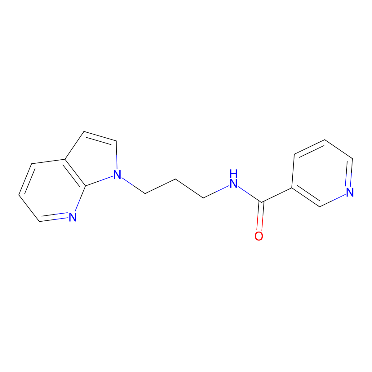 N-(3-(1H-pyrrolo[2,3-b]pyridin-1-yl)propyl)nicotinamide molecular structure, CAS 1798542-68-3