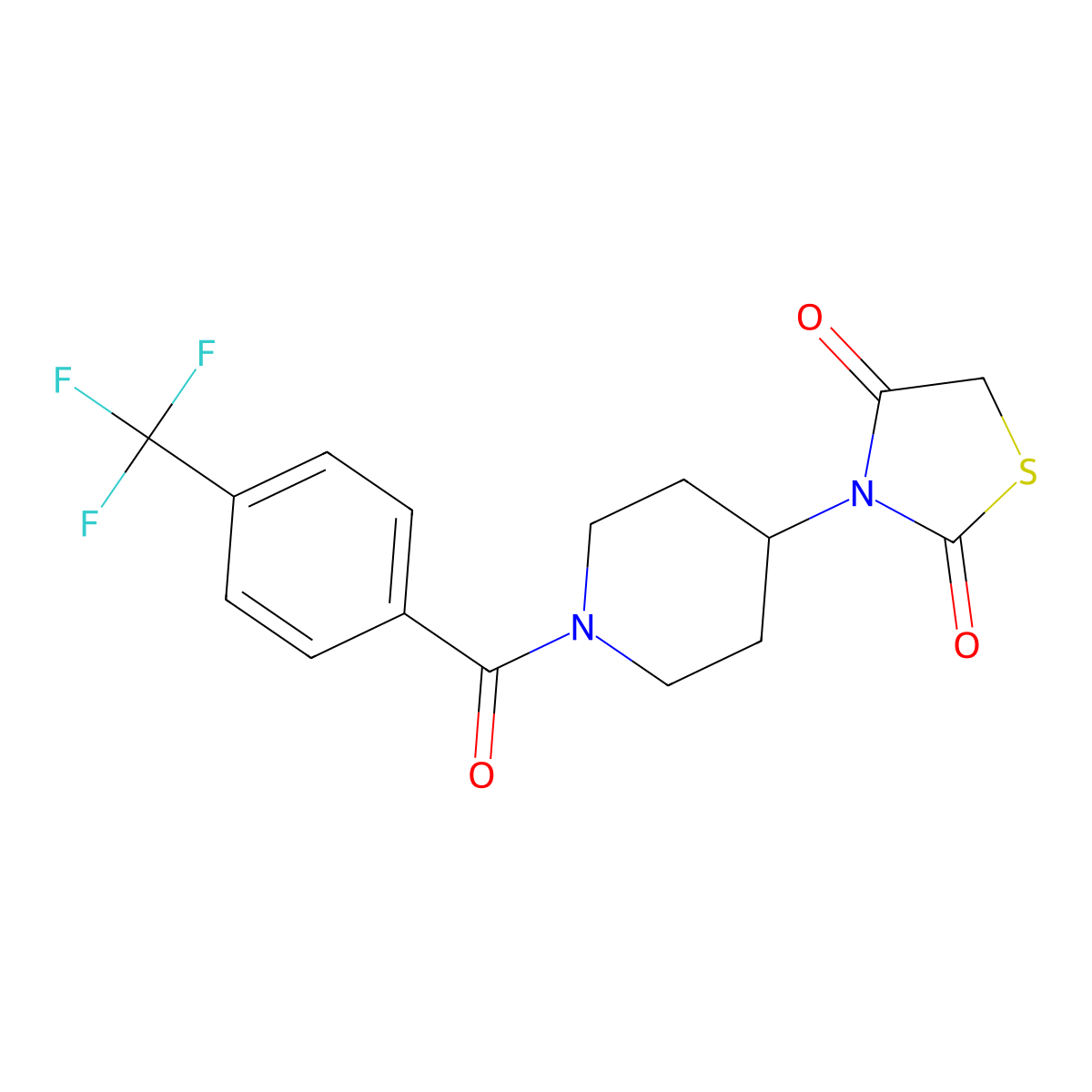 3-(1-(4-(Trifluoromethyl)benzoyl)piperidin-4-yl)thiazolidine-2,4-dione molecular structure, CAS 1798542-85-4