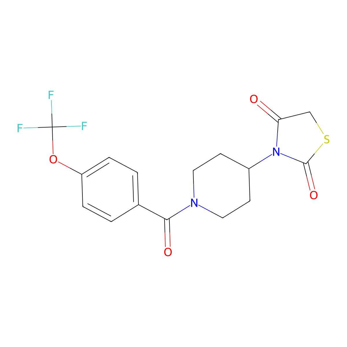 3-(1-(4-(Trifluoromethoxy)benzoyl)piperidin-4-yl)thiazolidine-2,4-dione molecular structure, CAS 1798542-90-1