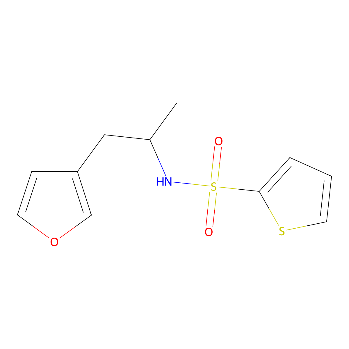 N-[1-(furan-3-yl)propan-2-yl]thiophene-2-sulfonamide molecular structure, CAS 1798542-95-6
