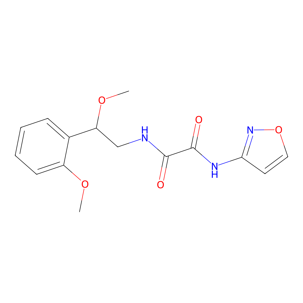 N1-(isoxazol-3-yl)-N2-(2-methoxy-2-(2-methoxyphenyl)ethyl)oxalamide molecular structure, CAS 1798543-72-2