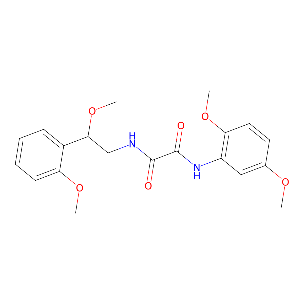 N1-(2,5-dimethoxyphenyl)-N2-(2-methoxy-2-(2-methoxyphenyl)ethyl)oxalamide molecular structure, CAS 1798543-87-9