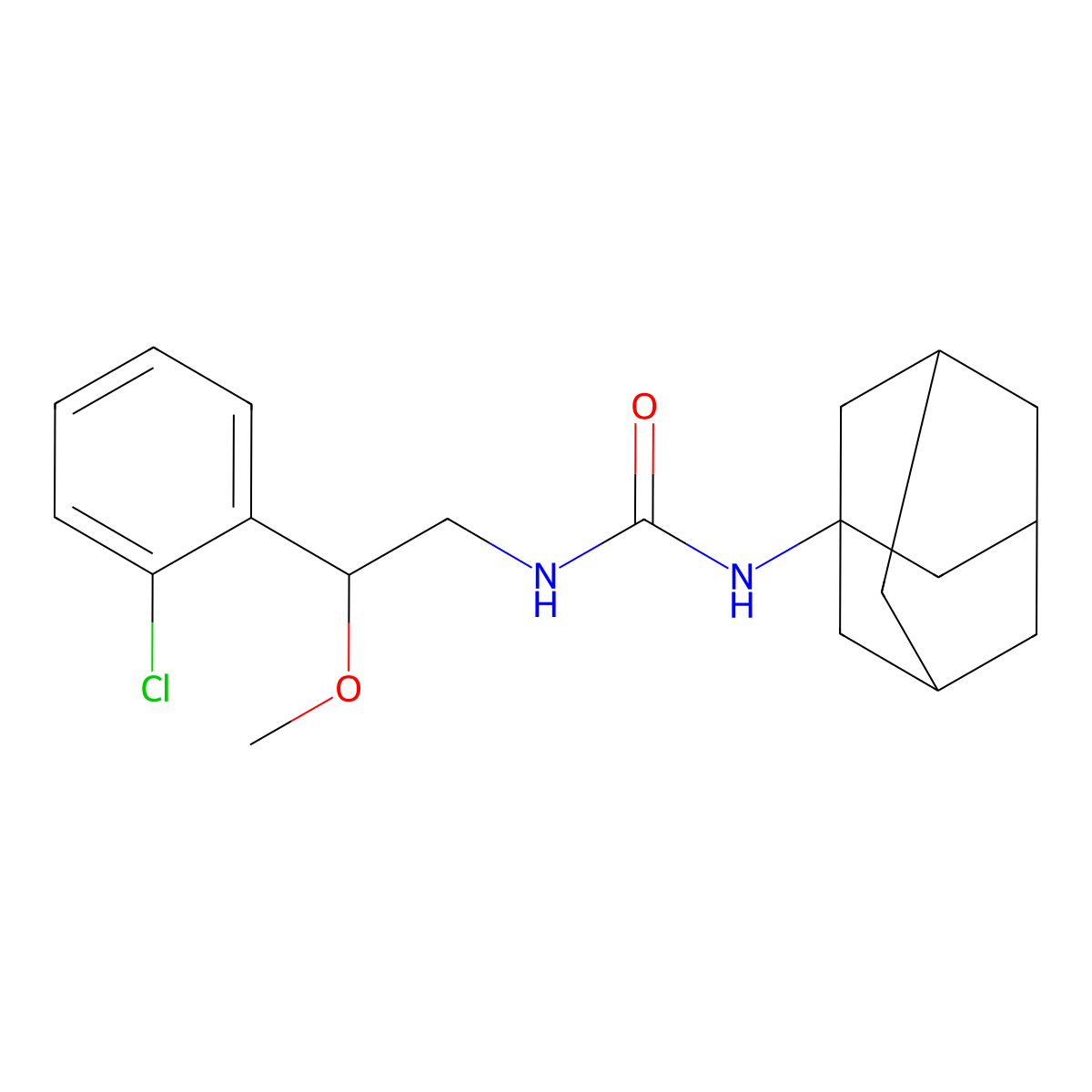 1-((1R,3s)-adamantan-1-yl)-3-(2-(2-chlorophenyl)-2-methoxyethyl)urea molecular structure, CAS 1798544-46-3