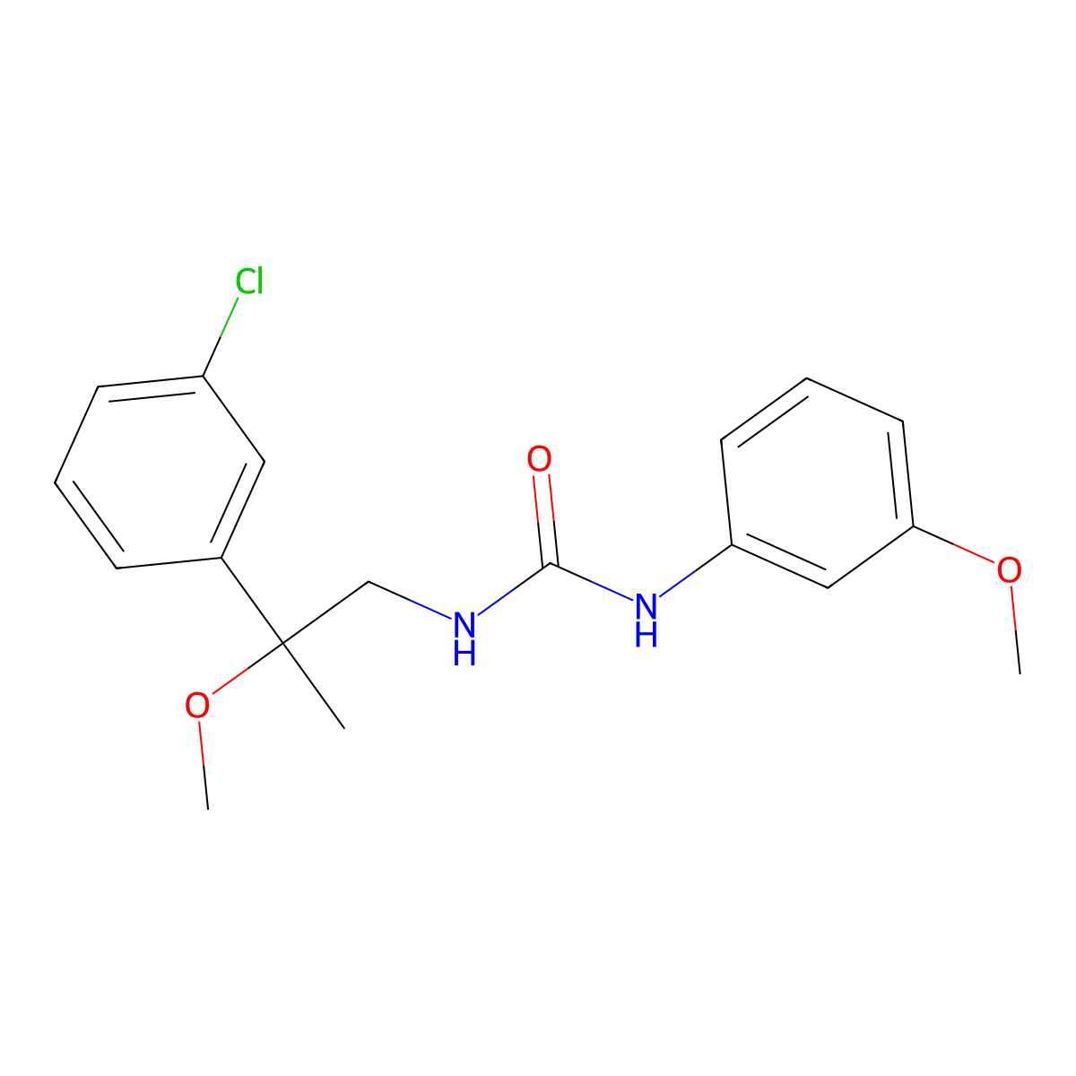 1-(2-(3-Chlorophenyl)-2-methoxypropyl)-3-(3-methoxyphenyl)urea molecular structure, CAS 1798545-15-9