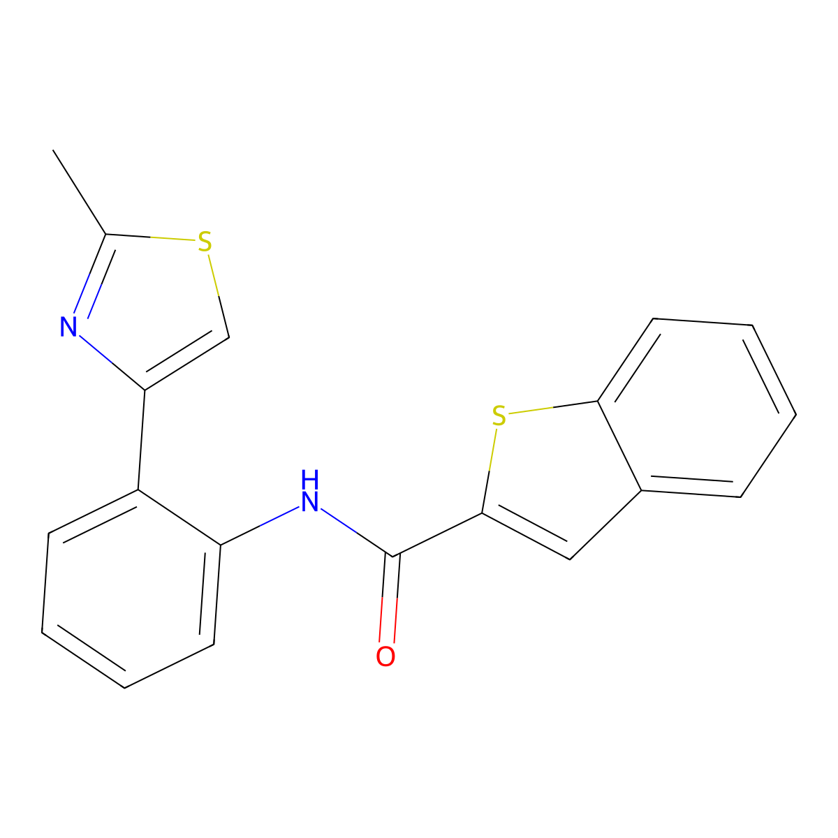 N-(2-(2-methylthiazol-4-yl)phenyl)benzo[b]thiophene-2-carboxamide molecular structure, CAS 1798546-23-2