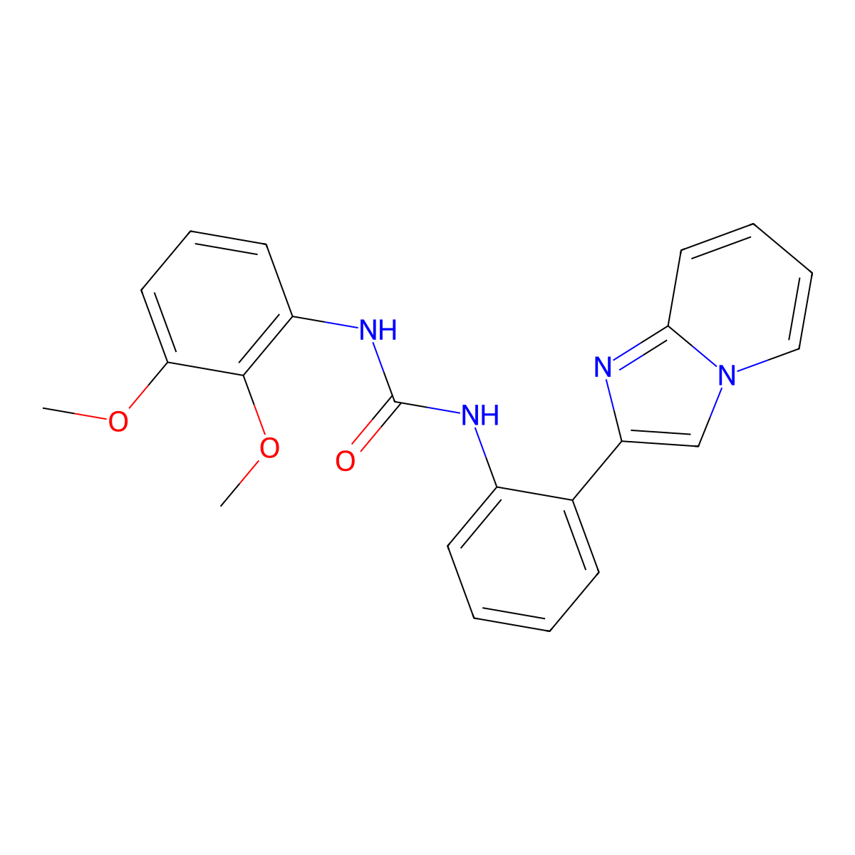1-(2,3-Dimethoxyphenyl)-3-(2-{imidazo[1,2-a]pyridin-2-yl}phenyl)urea molecular structure, CAS 1798546-58-3