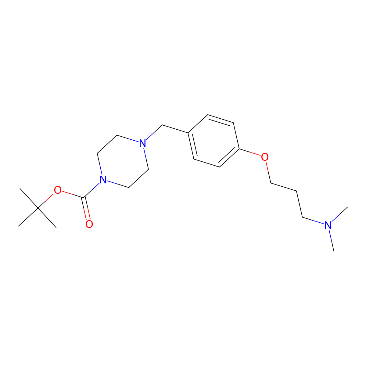 4-[[4-[3-(Dimethylamino)propoxy]phenyl]methyl]-1-piperazinecarboxylic acid 1,1-dimethylethyl ester molecular structure, CAS 1798573-38-2