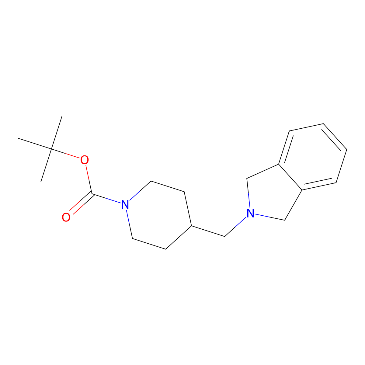 4-[(1,3-Dihydro-2h-isoindol-2-yl)methyl]-1-piperidinecarboxylic acid 1,1-dimethylethyl ester molecular structure, CAS 1798574-15-8
