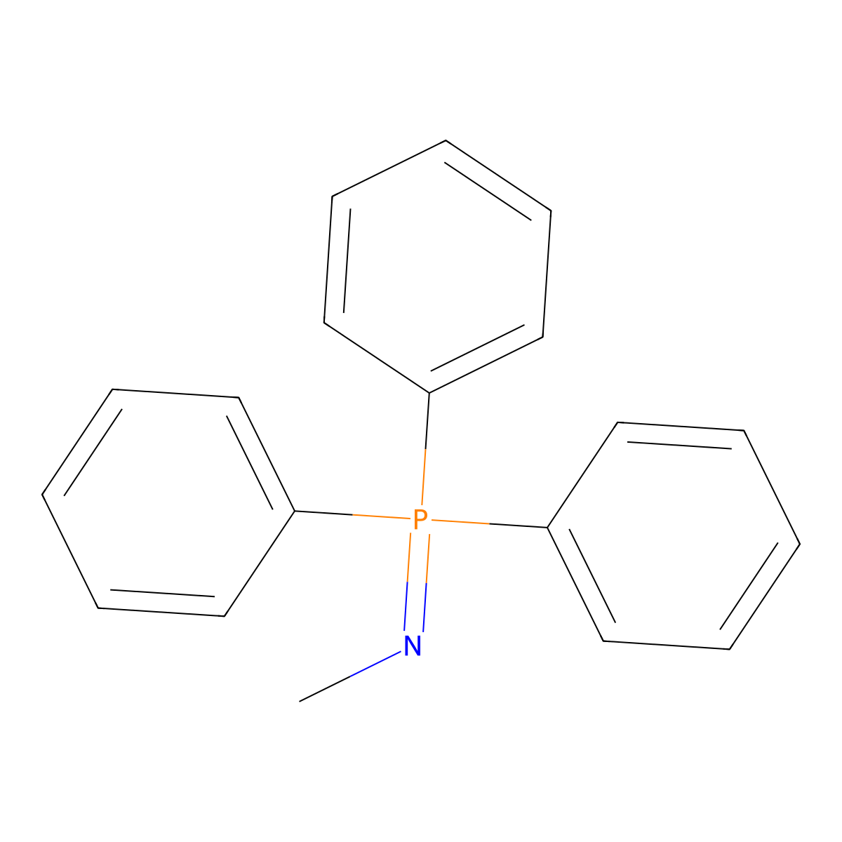 Methanamine, N-(triphenylphosphoranylidene)- molecular structure, CAS 17986-01-5