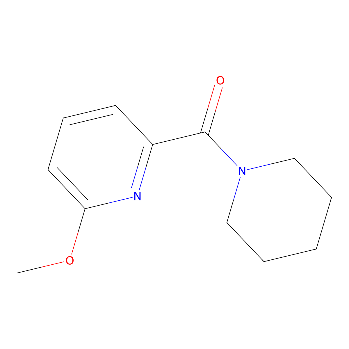 2-Methoxy-6-[(piperidin-1-yl)carbonyl]pyridine molecular structure, CAS 1798606-79-7
