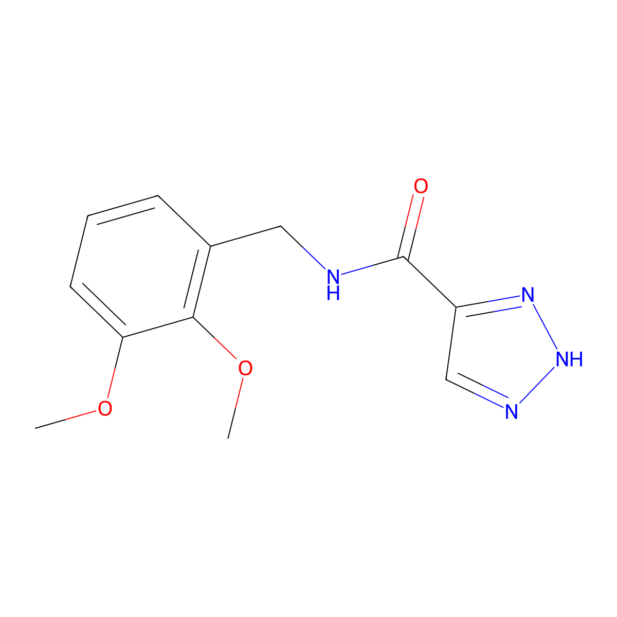 N-(2,3-dimethoxybenzyl)-1H-1,2,3-triazole-5-carboxamide molecular structure, CAS 1798617-99-8