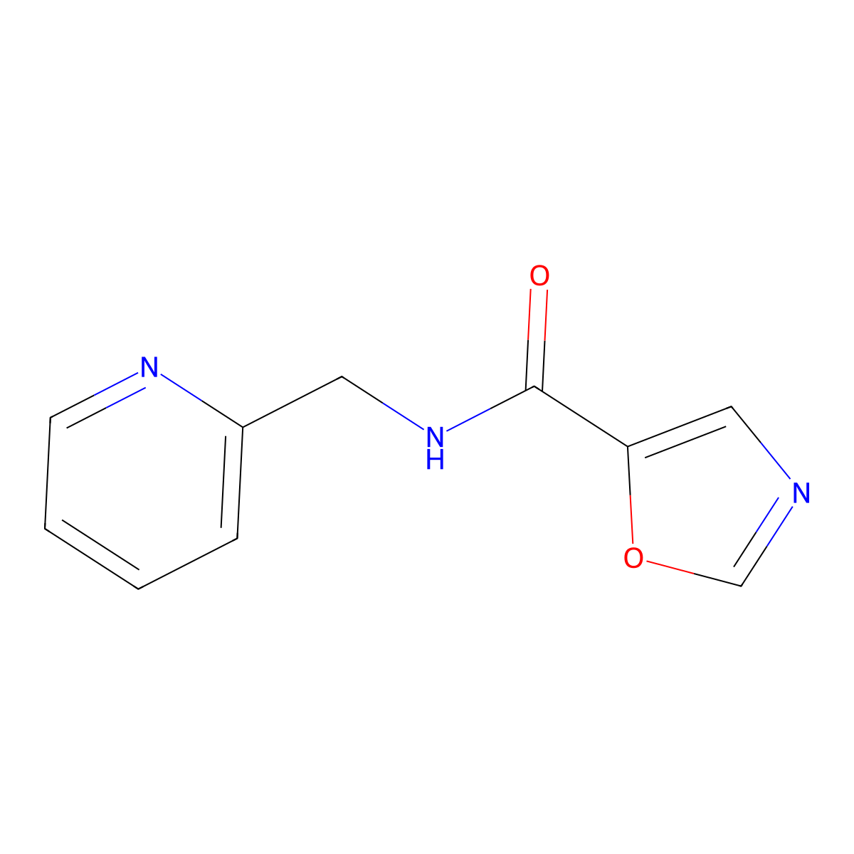 N-[(pyridin-2-yl)methyl]-1,3-oxazole-5-carboxamide molecular structure, CAS 1798619-40-5