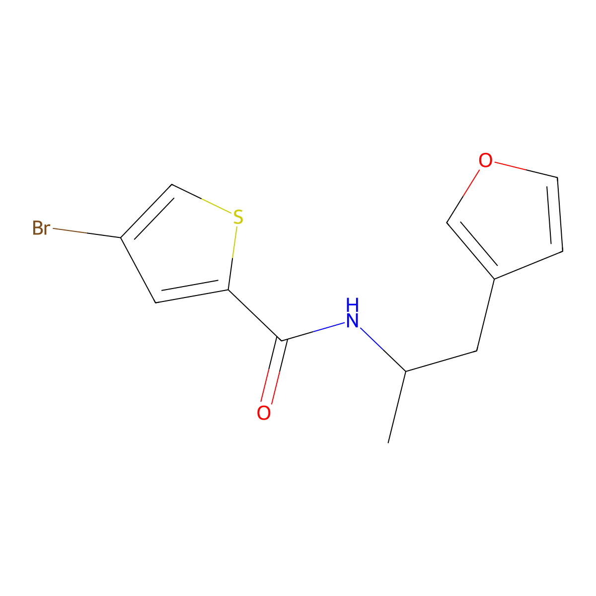 4-bromo-N-[1-(furan-3-yl)propan-2-yl]thiophene-2-carboxamide molecular structure, CAS 1798619-46-1