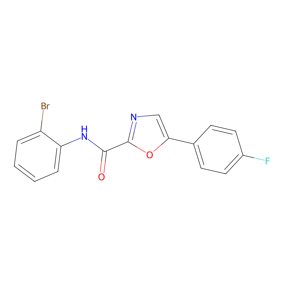 N-(2-bromophenyl)-5-(4-fluorophenyl)oxazole-2-carboxamide molecular structure, CAS 1798620-01-5