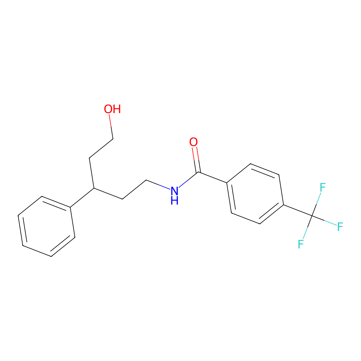 N-(5-hydroxy-3-phenylpentyl)-4-(trifluoromethyl)benzamide molecular structure, CAS 1798621-73-4