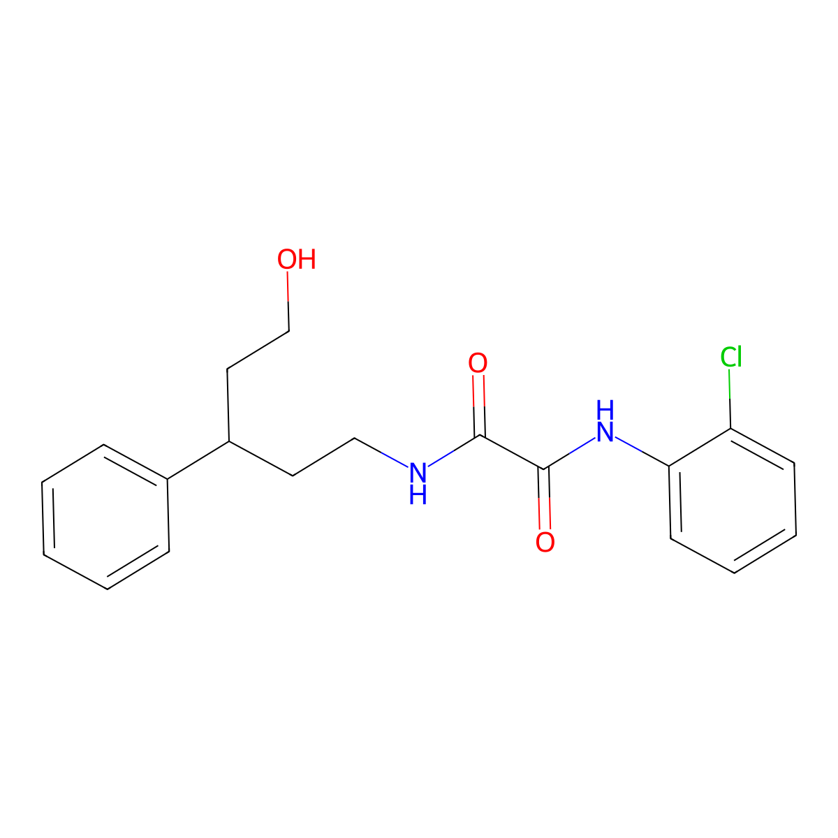 N1-(2-chlorophenyl)-N2-(5-hydroxy-3-phenylpentyl)oxalamide molecular structure, CAS 1798621-88-1