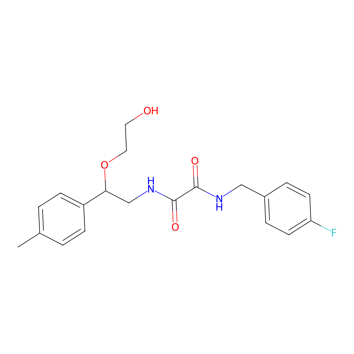 N1-(4-fluorobenzyl)-N2-(2-(2-hydroxyethoxy)-2-(p-tolyl)ethyl)oxalamide molecular structure, CAS 1798622-05-5