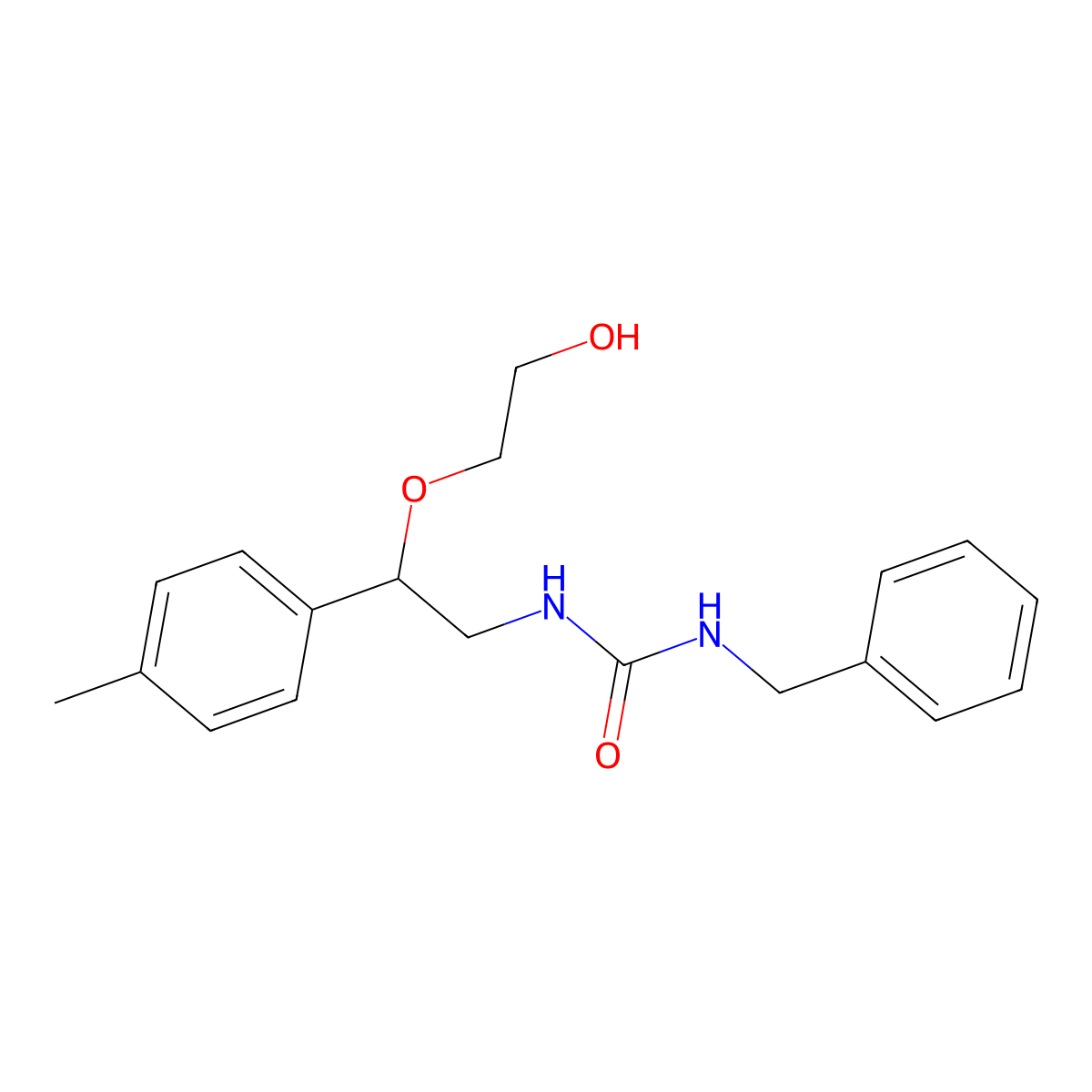 1-Benzyl-3-(2-(2-hydroxyethoxy)-2-(p-tolyl)ethyl)urea molecular structure, CAS 1798622-11-3