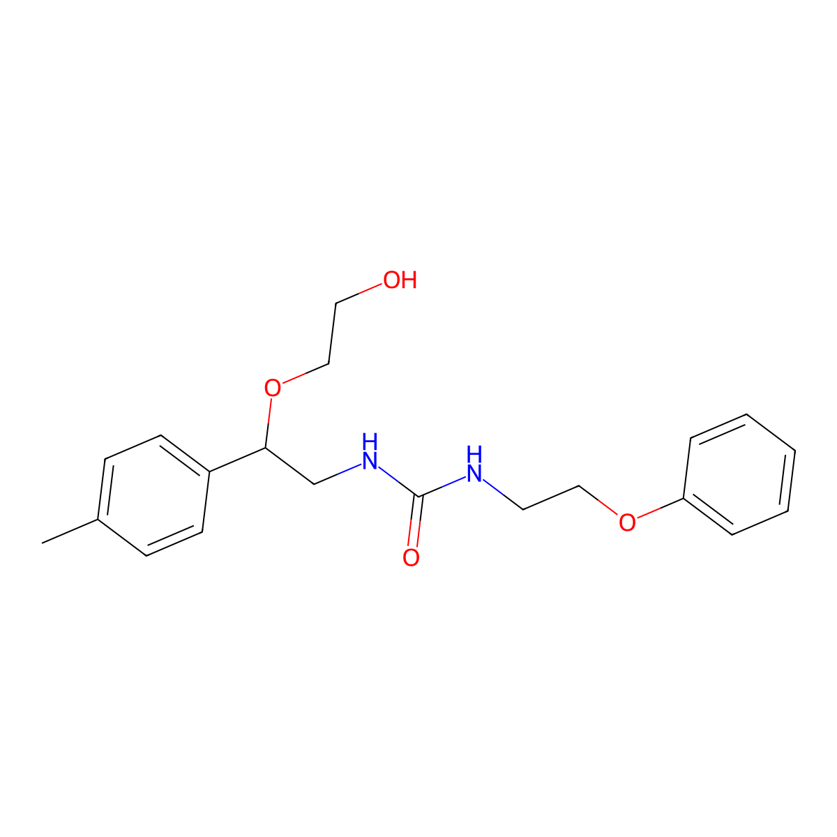 1-(2-(2-Hydroxyethoxy)-2-(p-tolyl)ethyl)-3-(2-phenoxyethyl)urea molecular structure, CAS 1798622-15-7