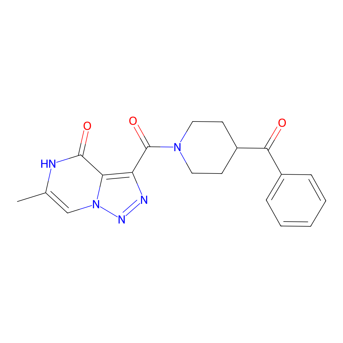 3-[(4-benzoylpiperidin-1-yl)carbonyl]-6-methyl[1,2,3]triazolo[1,5-a]pyrazin-4(5H)-one molecular structure, CAS 1798622-48-6