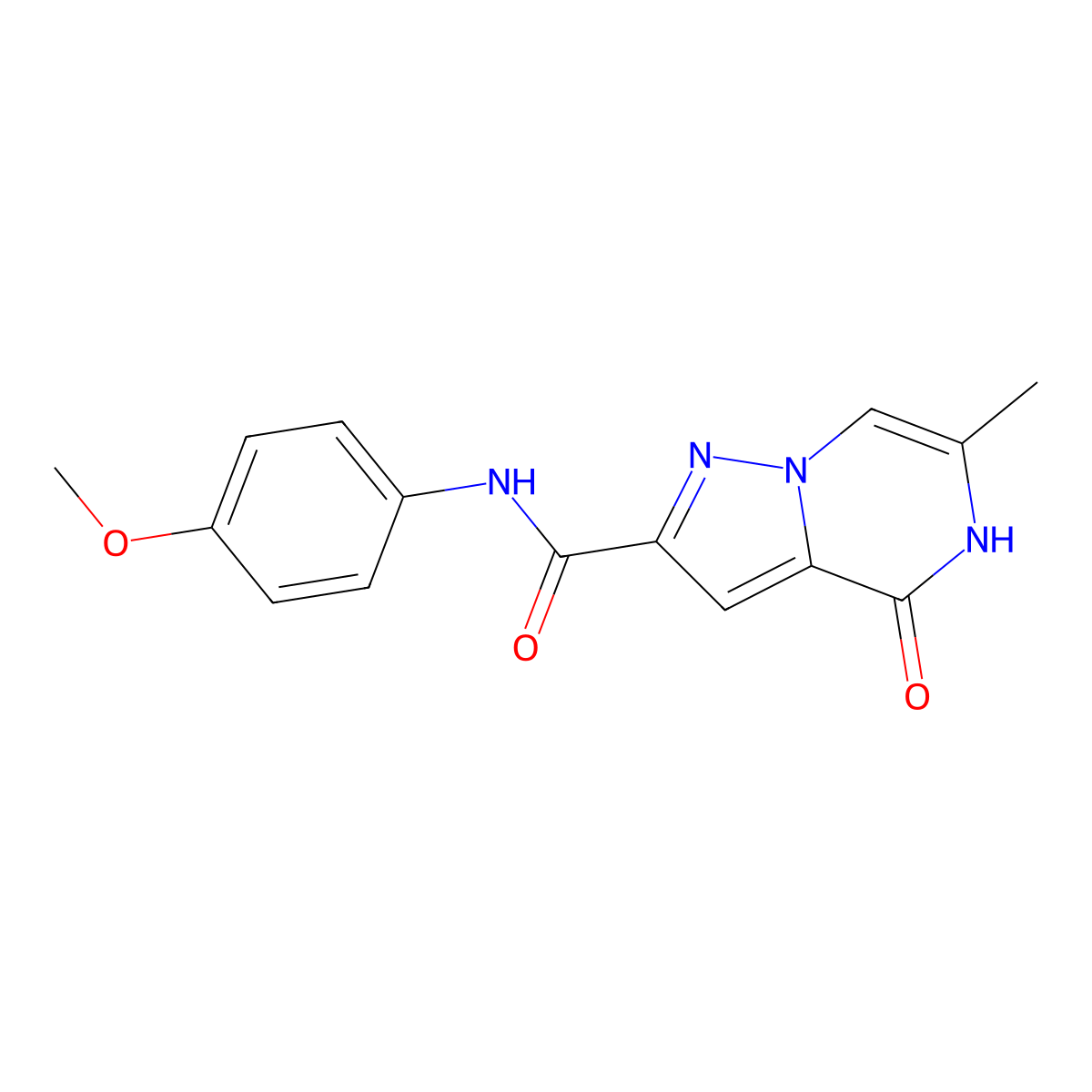 N-(4-methoxyphenyl)-6-methyl-4-oxo-4,5-dihydropyrazolo[1,5-a]pyrazine-2-carboxamide molecular structure, CAS 1798622-53-3