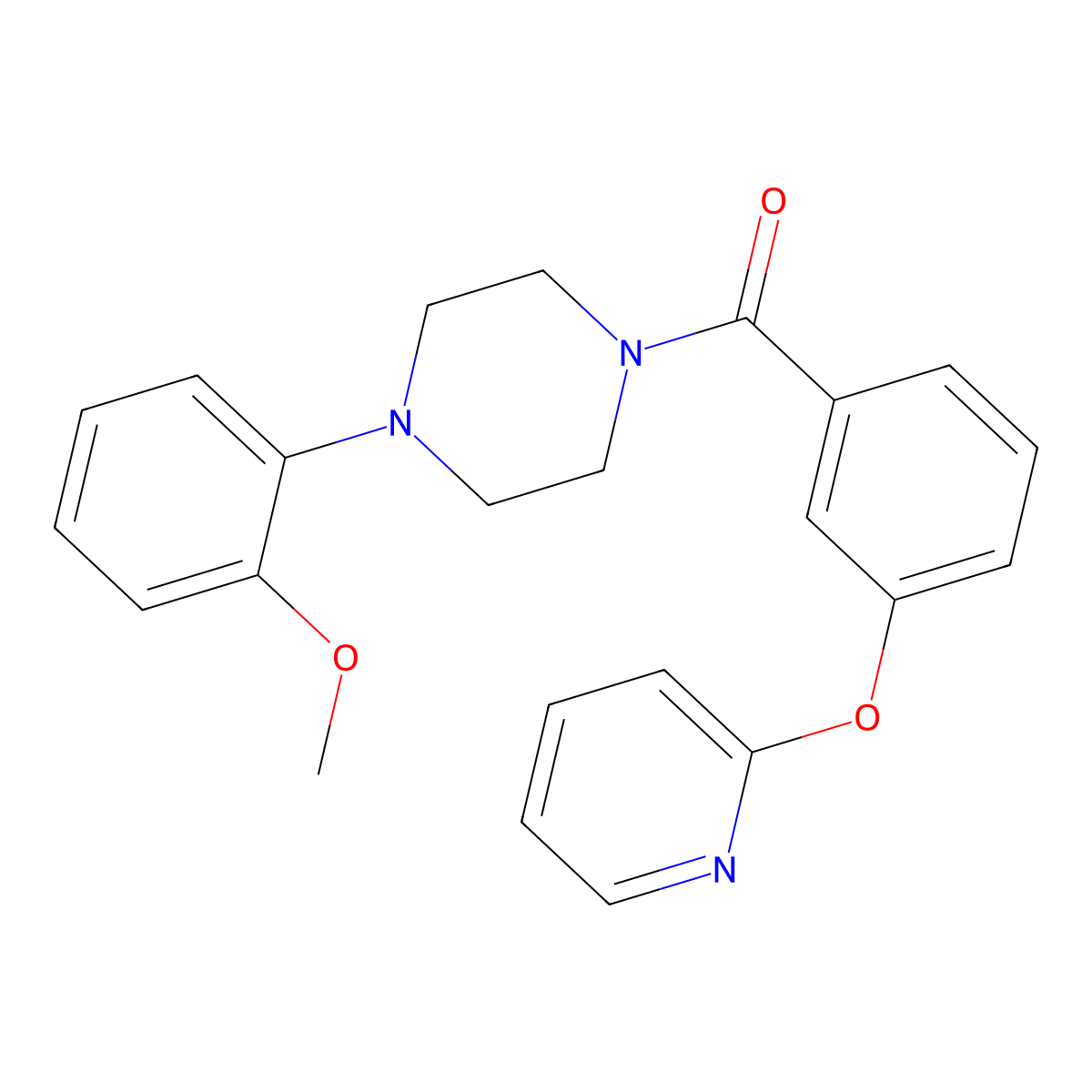 (4-(2-Methoxyphenyl)piperazin-1-yl)(3-(pyridin-2-yloxy)phenyl)methanone molecular structure, CAS 1798624-42-6