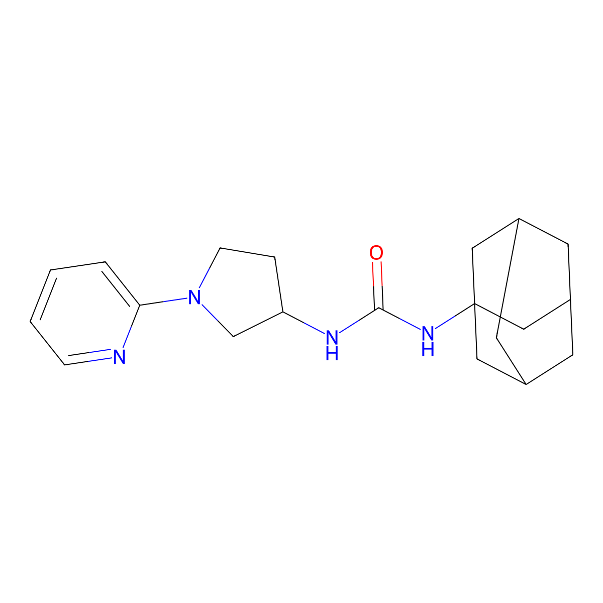 1-(Adamantan-1-yl)-3-[1-(pyridin-2-yl)pyrrolidin-3-yl]urea molecular structure, CAS 1798625-20-3