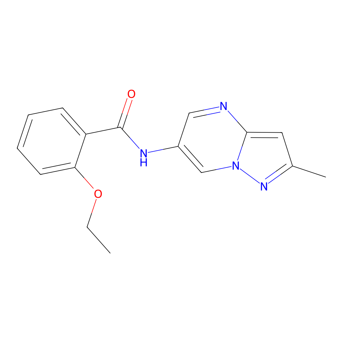 2-ethoxy-N-(2-methylpyrazolo[1,5-a]pyrimidin-6-yl)benzamide molecular structure, CAS 1798637-33-8