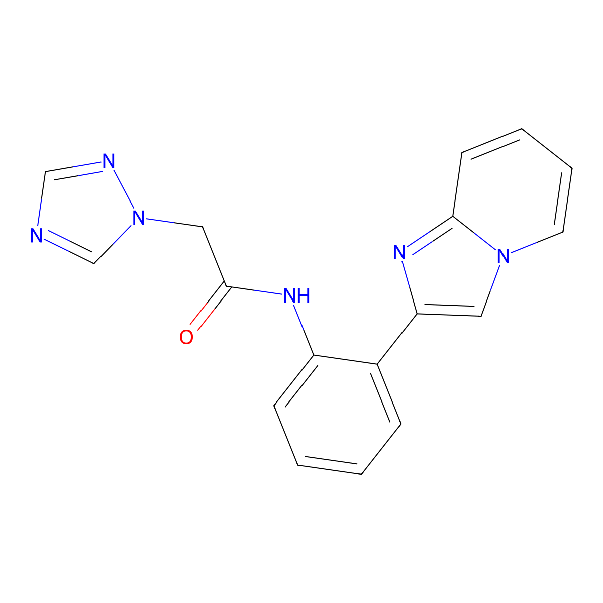 N-(2-(imidazo[1,2-a]pyridin-2-yl)phenyl)-2-(1H-1,2,4-triazol-1-yl)acetamide molecular structure, CAS 1798637-46-3
