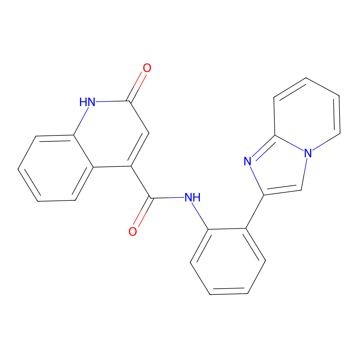 2-hydroxy-N-(2-{imidazo[1,2-a]pyridin-2-yl}phenyl)quinoline-4-carboxamide molecular structure, CAS 1798637-51-0