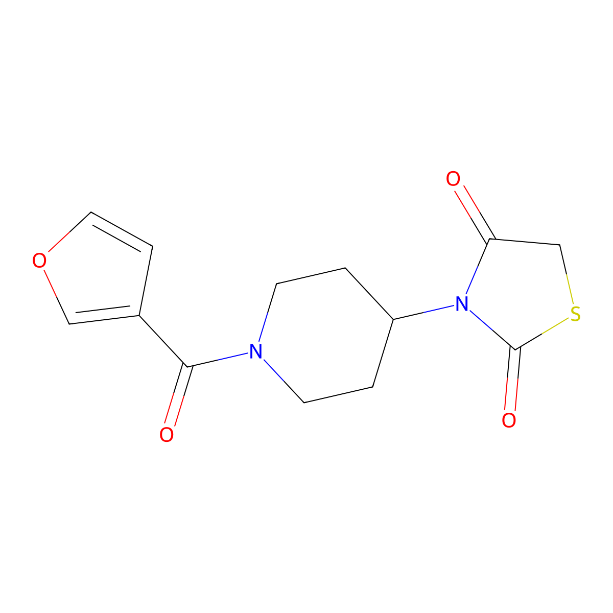 3-(1-(Furan-3-carbonyl)piperidin-4-yl)thiazolidine-2,4-dione molecular structure, CAS 1798638-13-7