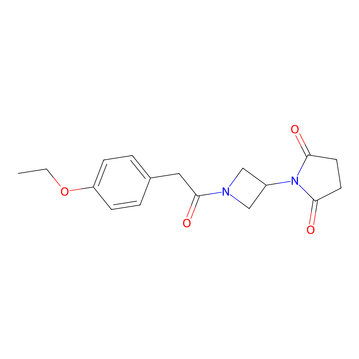 1-(1-(2-(4-Ethoxyphenyl)acetyl)azetidin-3-yl)pyrrolidine-2,5-dione molecular structure, CAS 1798638-93-3