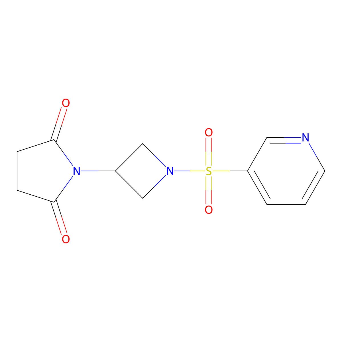 1-(1-(Pyridin-3-ylsulfonyl)azetidin-3-yl)pyrrolidine-2,5-dione molecular structure, CAS 1798638-98-8